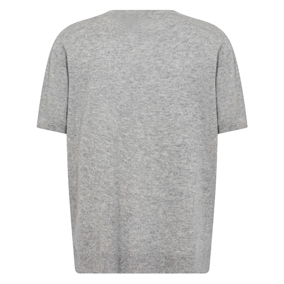 Levete Room LR-ELOISE 7 Strik Bluse, Light Grey Melange 